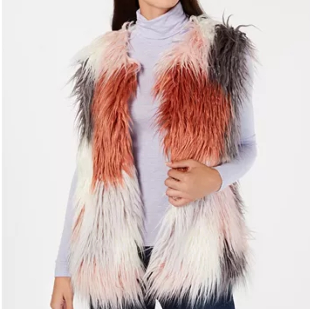 International Concepts faux fur vest Size Medium/Large